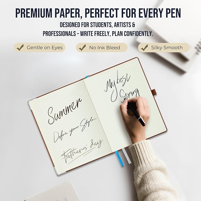 Planner 2026-2027 Weekly & Monthly Planner, 18 Month Academic Calendar July 2026 – Dec 2027, Horizontal Layout with Monthly Tabs, Hardcover Business Agenda Organizer, Brown