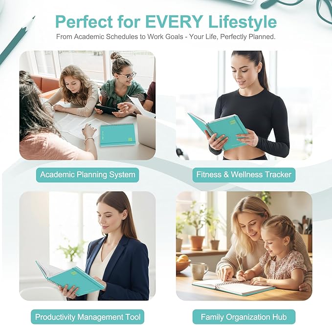 Planner 2026-2027, Weekly and Monthly Academic Planner, July 2026 - June 2027, Hardcover Calendar Agenda Book for School Year Planning, School Supplies for Teacher and Student, A5(6.3'' x 8.5'')