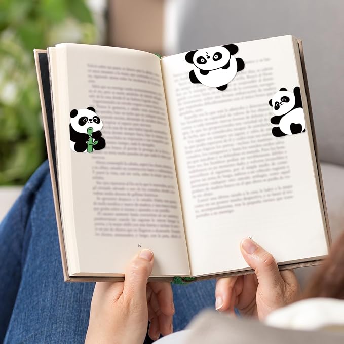 10 Pcs Panda Magnetic Bookmarks Cute Bookmark Panda Book Marks for Reading Women Teens Girls Book Pandas Lovers Gifts