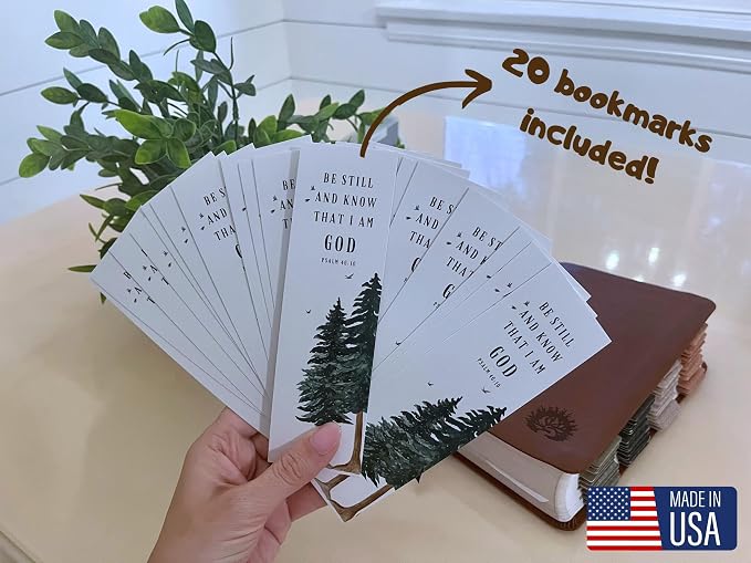Books of The Bible Christian Bookmark - 20 Pack - Large Print - Made in USA