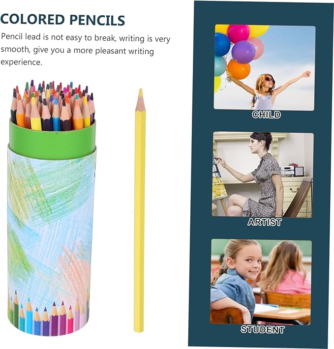 48pcs Practical Colored Pencils Set for Students Vibrant Art Supplies for Painting Sketching and Daily Coloring Activities for Classroom and Creative Projects