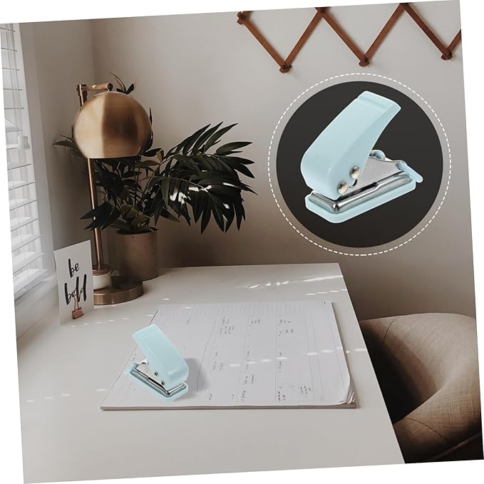 Gadpiparty Mini Hole Puncher for Office Supplies Small Portable Stapler for Students Compact Single Hole Puncher Essential School and Office Stationery