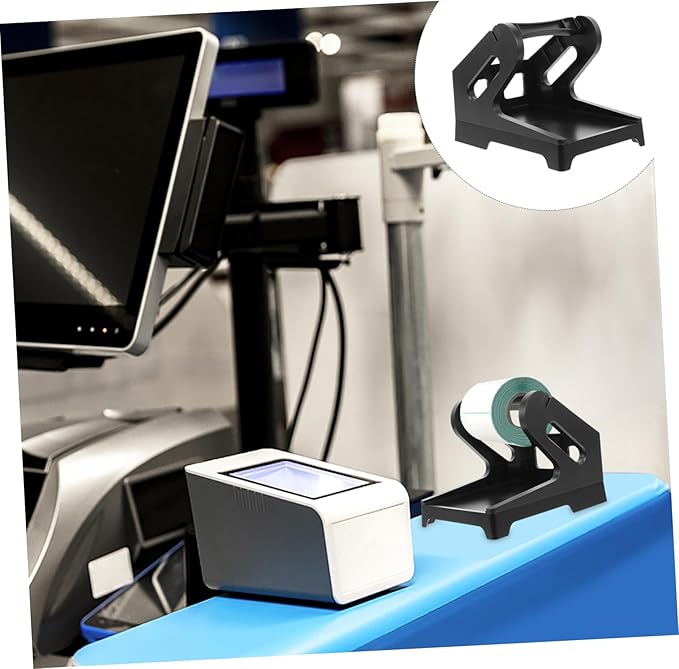 NUOBESTY 1pc External Label Roll Holder Label Paper Stand for Thermal Printers Easy to Assemble Rack for Fan-fold Suitable for Offices Stores and Factories
