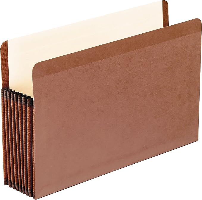 Pendaflex PFX45303 Premium Reinforced 7" Exp. Recyc. File Pockets, Legal, 5/Box,Red