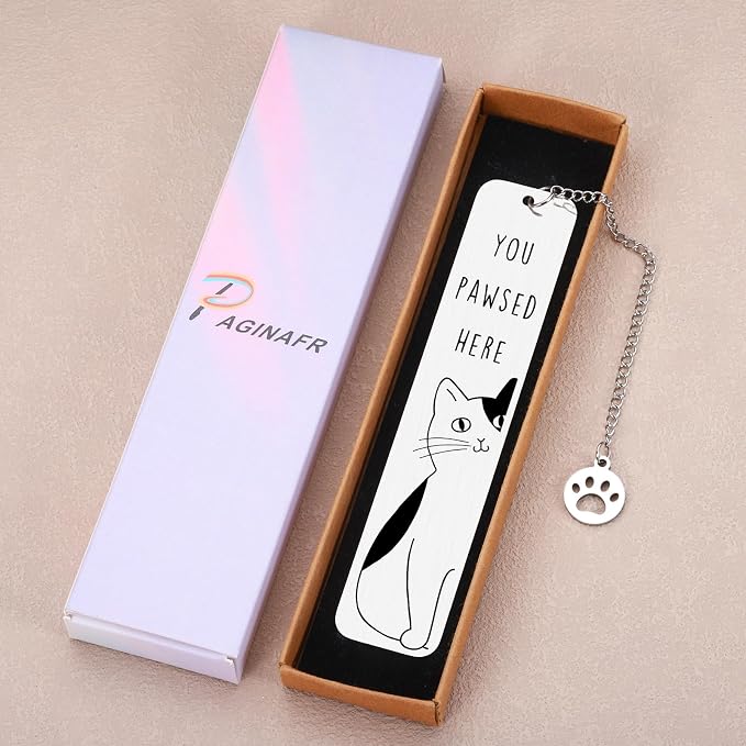Cat Gifts for Women, Cat Lover Gifts Bookmark for Girls Boys Reader, Father's Day Dad Gift from Cats, Cute Bookmarks Birthday Graduation Gift for Cats Mom Book Lovers, Bookish Gift Reading Accessories