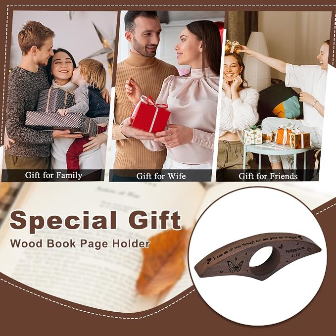 Quimoy Book Page Holder for Reading,Thumb Books Page Holder, Books Reading Accessories Gifts for Book Lovers Teachers Students Friends