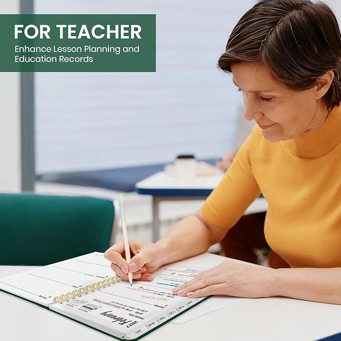 Planner 2026-2027 for Women & Men, Academic Monthly and Weekly Calendar Planner, Jul 2026 - Jun 2027, A4 (8.5" x 11"), Teacher Student Planning Book with Tabs, Ideal for Office School Supplies - Dark Green