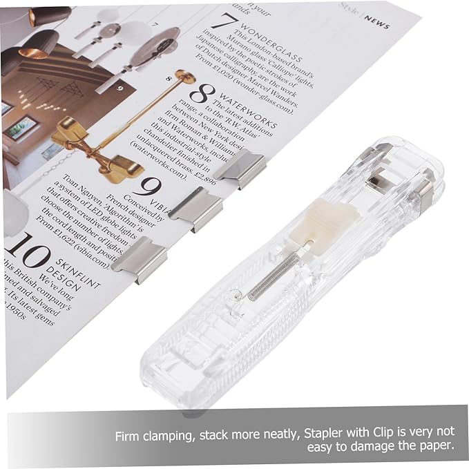 Operitacx 1set Stapler Clip Pusher for Heavy-Duty Staplers Office Paper Clip Dispenser Desk Paper Fastener Book Binding Tool