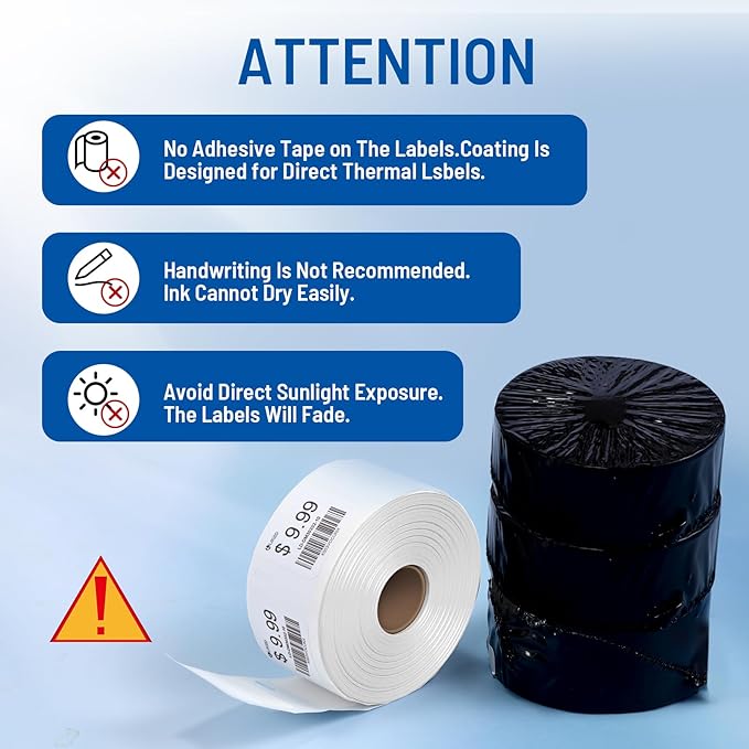 L LIKED 7500 Compatible DYMO 30332 Square Label 1" x 1" for QR Codes, Multipurpose Labels, Compatible with Zebra & DYMO 4XL (10 Rolls) (Pack of 2)