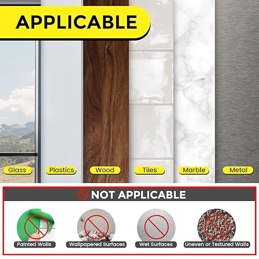 VUBOJO 2 Rolls Double Sided Tape Heavy Duty - 240" x 1.18" -Removable Nano Double Sided Adhesive Tape, Clear Mounting Tape Picture Hanging Adhesive Strips (20FT)