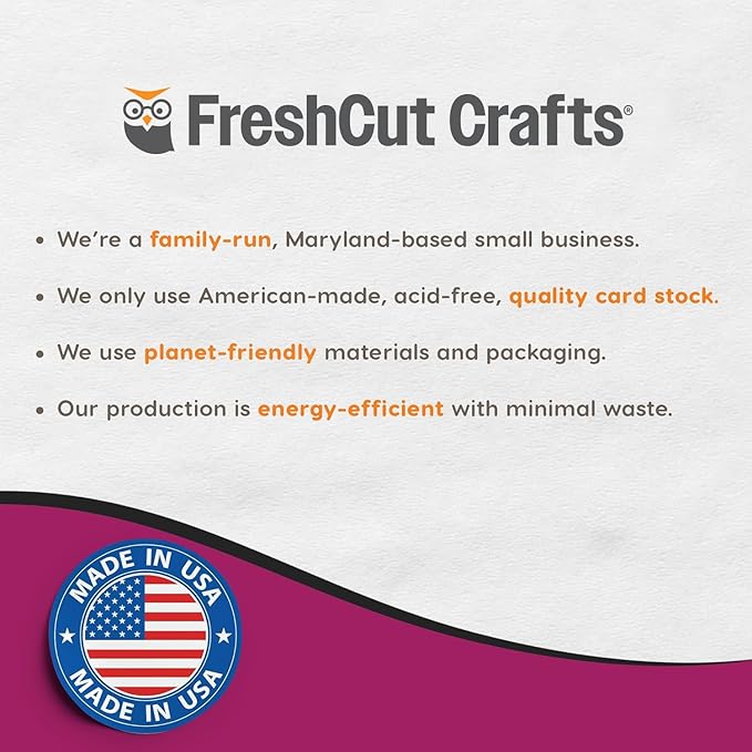 FreshCut Crafts 636 Pcs 1.5 in. White Bulletin Board Letters & Numbers, Capital Alphabet Letters, Numbers, Punctuation, US Made Card Stock Punch Out Letters for Posters, Bulletin Boards, Classroom