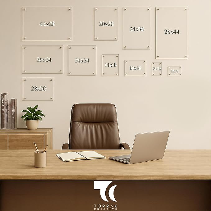 | Custom Acrylic Monthly Calendar | Dry Erase Wall Planner | Personalized Family & Office Organizer | Clear Acrylic Calendar for Home