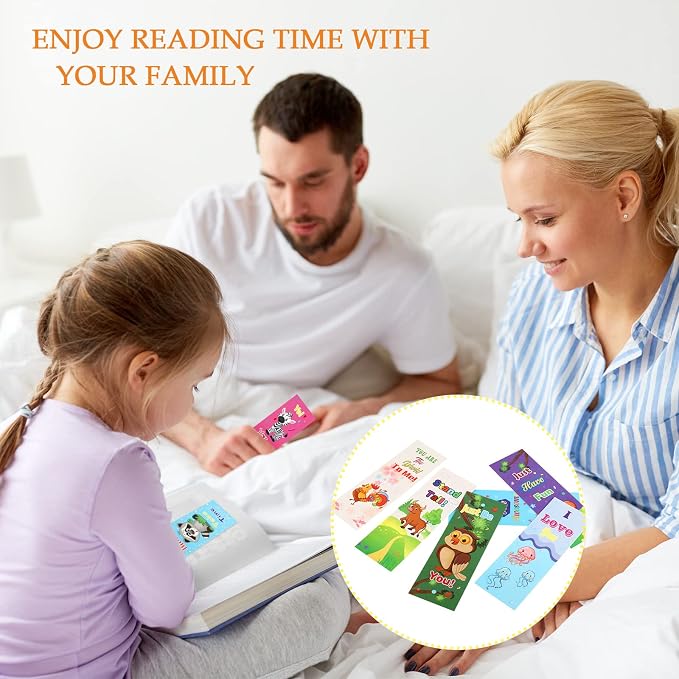Chinco 120 Pieces Bookmarks for Kids Set Gifts Inspirational Motivational Paper Bookmarks Pack for Book Lovers Adults Teacher Women Funny Reading Gifts(Cartoon Animal)