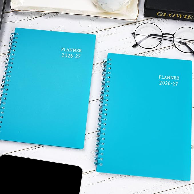 Planner 2026-2027 - Weekly & Monthly Planner, Jul 2026-Jun 2027, Academic Planner 26-27, 6.4"×8.5", Tabs, Thick Paper, Twin-Wire Binding, Back Pocket, Inspirational Quotes for Office Home School