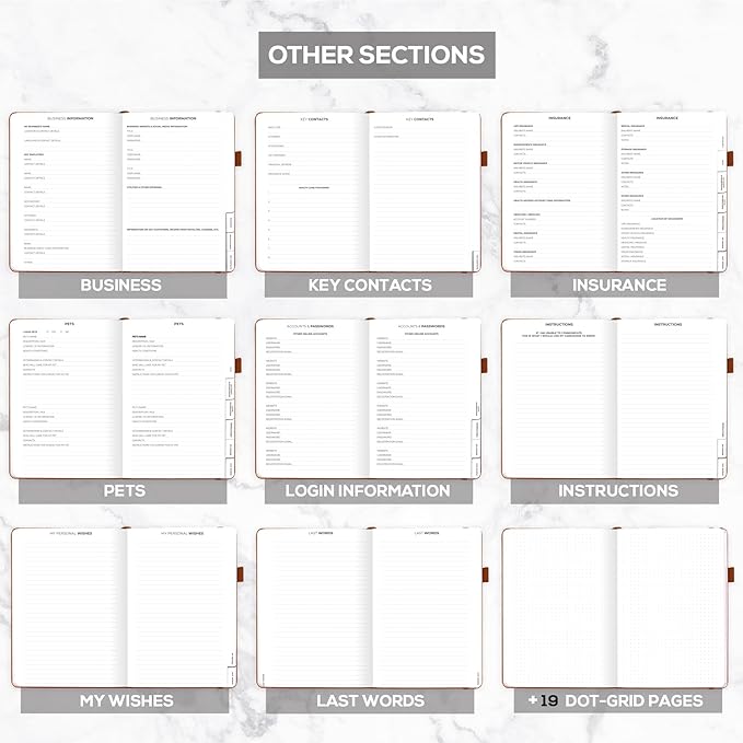 Clever Fox End of Life Planner – Final Arrangements Organizer for Beneficiary, Will Preparation, Last Wishes & Funeral Planning, A4 (Brown)