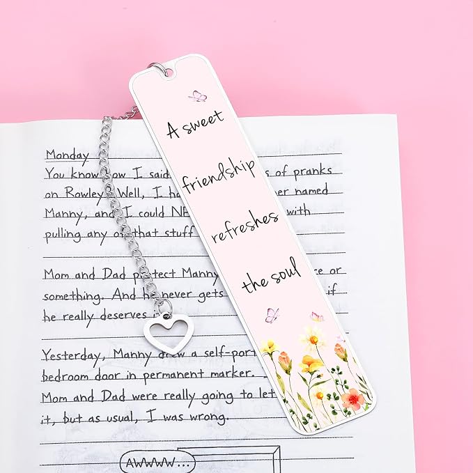 Best Friend Bookmark for Women Book Lovers, Friendship Gift for Best Friend Christian Metal Book Marker for Reading Women, Besties Valentine Friendship Gifts