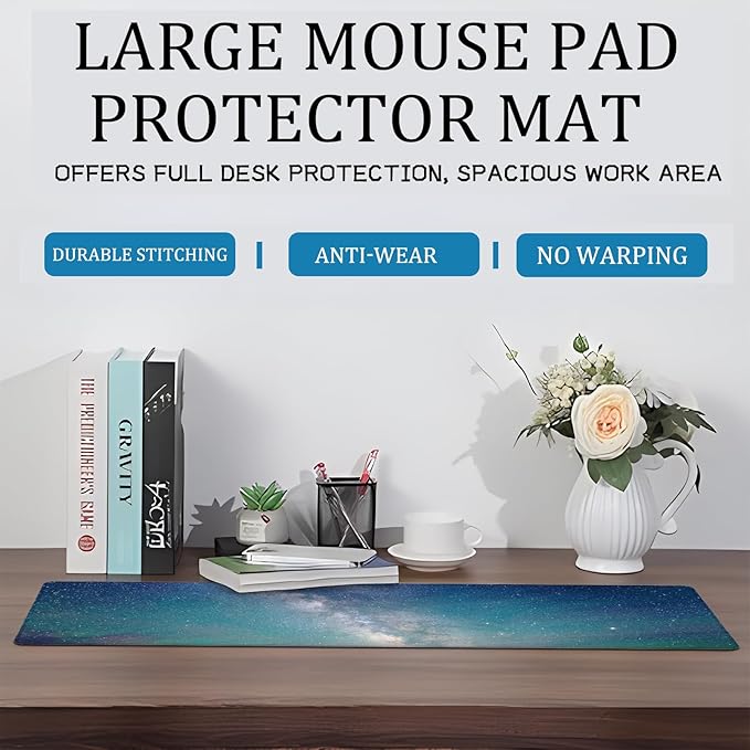 Sea Turtle Gaming Mouse Pad – 12x31.5in Large Extended Desk Mat with Underwater Marine Life Design – Non-Slip Rubber Mousepad for Office Home – Deskmat Gifts for Ocean Lovers Decor