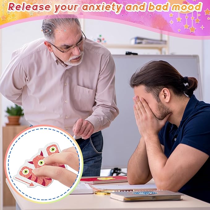 Gersoniel 36 Pcs Anxiety Sensory Stickers Strips Adhesive Textured Mental Health Calm Stickers Mindfulness Fidget Decals Stress Anxiety Relief Items for Therapy Office Desk(Letters and Number)