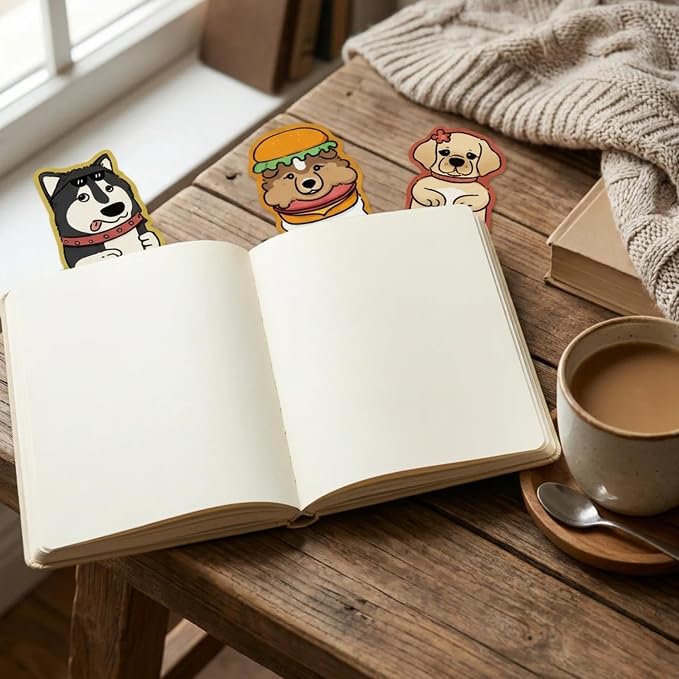 Cute Bookmarks Bulk Gifts - 90 Pcs Dog Paper Bookmark for Women Girls Students Book Lovers Animals Page Marks School Office Classroom Reading Accessories Bookish Gift for Birthday Graduation
