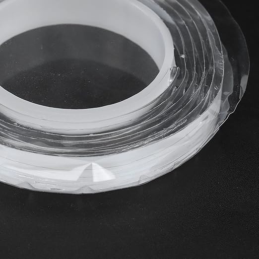 10Pcs Double Sided Tape, Reusable Transparent Adhesive Tape, Washable Seamless Mounting Tape for Walls, Strong Hold Acrylic Fasteners for Home Office Decor