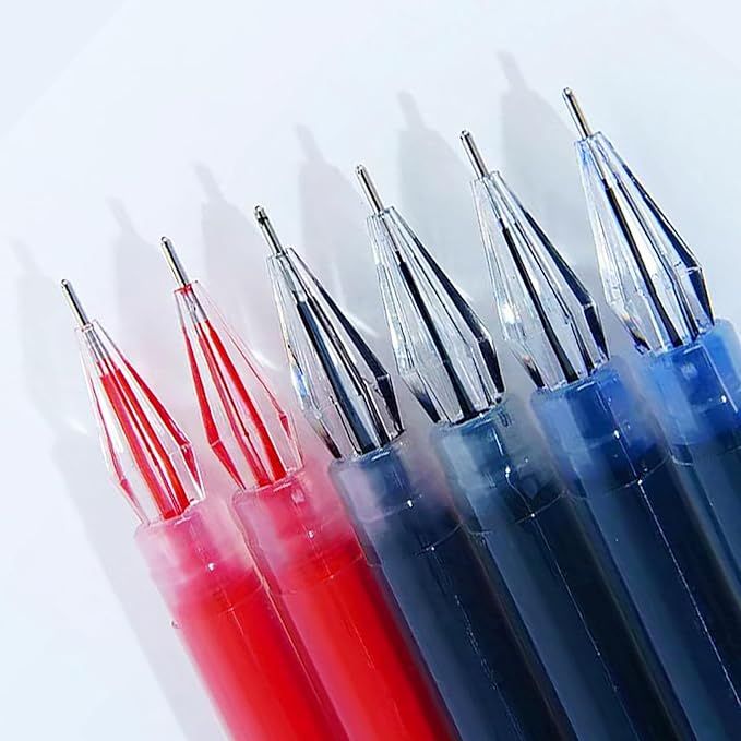 Gel Pens, 0.38mm Ink Pens Smooth Writing Pens, Quick Dry Ink Pens, Set of 10 (Red)