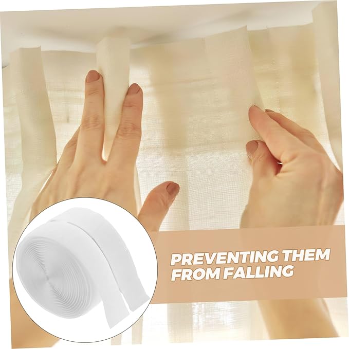 Curtain Stickers Double-Sided Adhesive Tape for Hook and Loop Attachment Easy to Stick and Remove