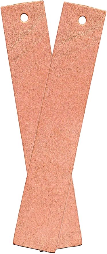 Realeather C0138-08 Bookmarks for Leathercrafting, 7" x 1.25", Natural, 8-Pack