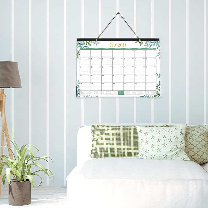 Desk Calendar 2026-2027, 18 Months Calendar from July 2026 to December 2027, 17" x 12", Desk Calendars 2026-2027 Large Ruled Blocks for Planning