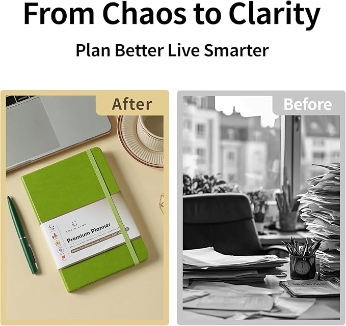 Planner 2025-2027, 36 Months Weekly and Monthly Planner with Budget & Goal Setting, 8.3" x 5.7", Flexible Cover, Daily Organizer with Inner Pocket, Bookmarks, Pen Holder for School Office Home-Green