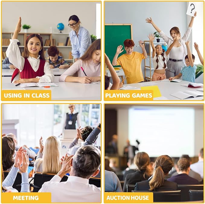 30 Pcs Dry Erase Answer Paddle 7 x 9 Inch Handheld Wooden White Board Double Sided Dry Erase Small Whiteboards for Students Classroom Games Party Auction Paddles for Bidding Meeting Voting(30)