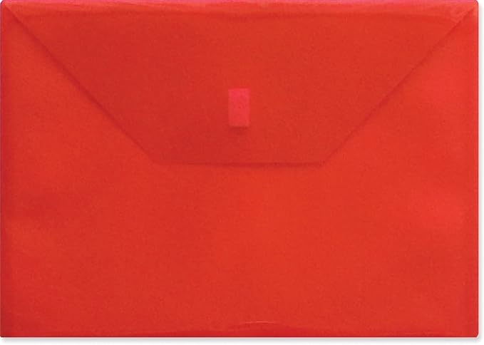 Lion Design-R-Line Poly Envelope, 9-3/8 Inch x 13 Inch, Pack of 6 (Transparent Red (22080-RD-6P)