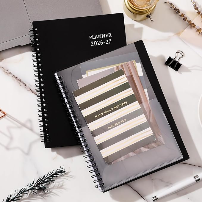 Planner 2026-2027 - July 2026 - June 2027, 2026-2027 Planner Weekly and Monthly, Academic Planner, Calendar Planner with Colorful Tabs, 6.25" × 8.3", Strong Twin-Wire Binding, Back Pocket, Holidays