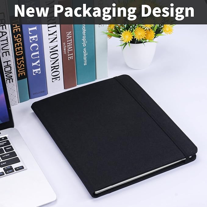 Folio Planner Cover for Rocketbook Smart Notebook– Waterproof Portfolio Organizer Fits A4/Letter Size (8.5x11 Inch), Professional Academic & Office Use (Black)