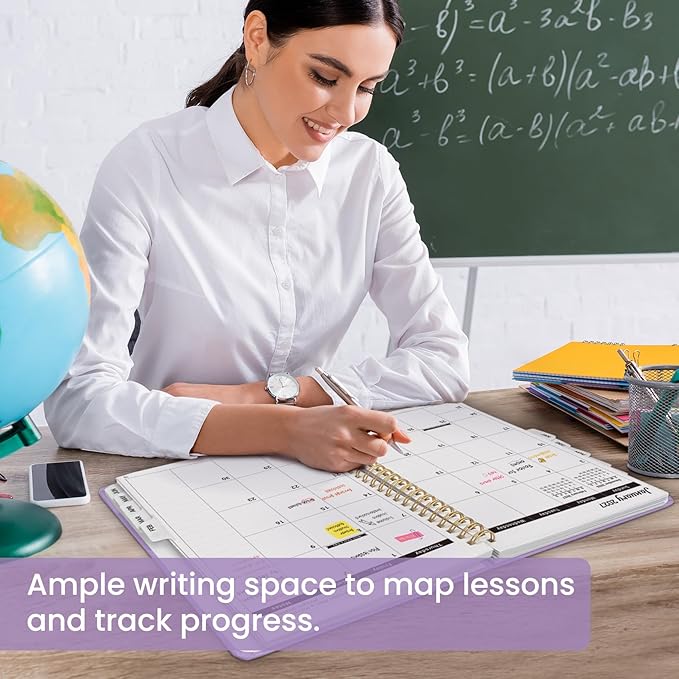 8.5" x 11" Academic Planner 2026-2027, Weekly & Monthly Calendar Planner Book, July 2026 – June 2027, Large Hardcover Organizer with Tabs, Perfect for Teachers, Students, Women & Men – A4, Lavender