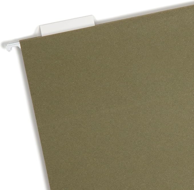 Pendaflex Recycled Hanging File Folders, Value Filing Bulk 250 Pack, Green, Letter Size (8.5" x 11"), 5 Tab Positions, Includes Tabs and Inserts (64077)