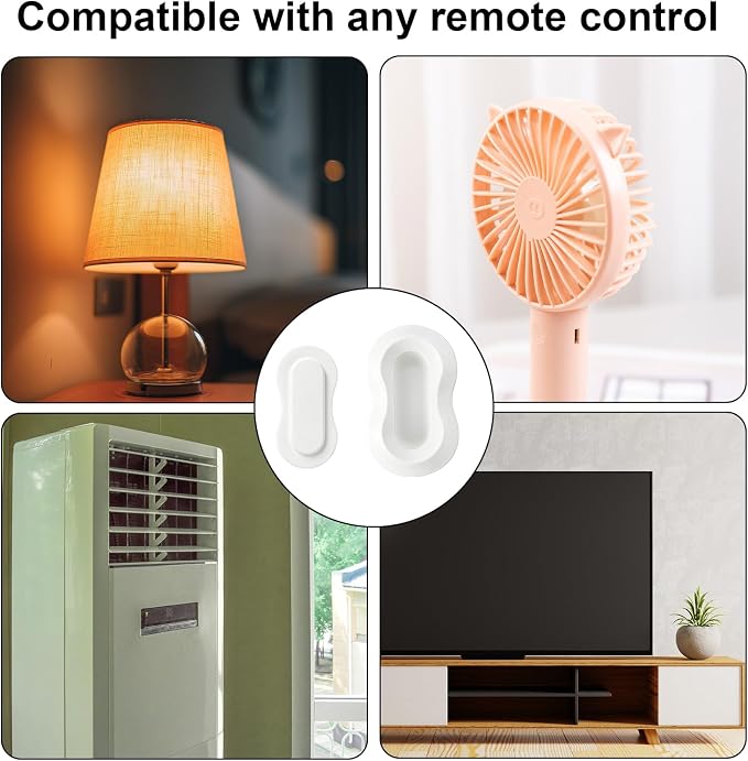 6pcs Magnetic Remote Control Holder, No Drill Wall Mount Silicone TV Remote Holder Self-Adhesive Universal Organizer Storage for Air Conditioner Fan Media AC RV Accessories (White)