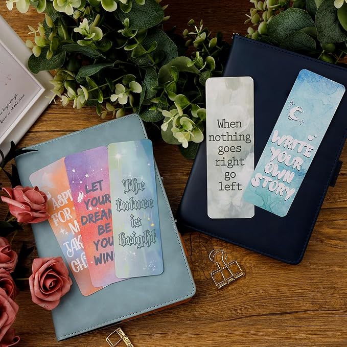 60 PCS Bookmarks for Kid Teens Women Men, Book Markers for Reading, Teacher Book Mark, Paper Planner Cute Bookmark