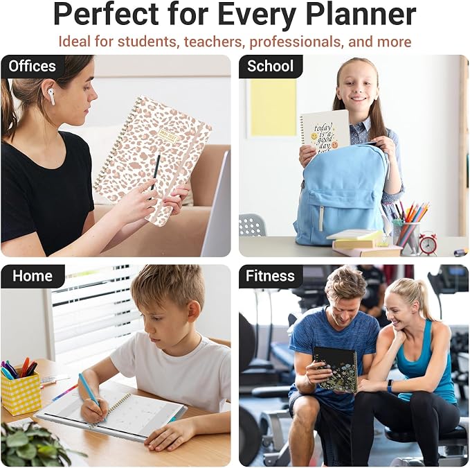 Academic Planner 2026–2027, Weekly & Monthly Calendar Planner, July 2026 – June 2027, Hardcover Agenda Book with Tabs, A5 (6.3" x 8.5"), Daily Organizer for Students, Teachers & School Supplies, Pink Leopard (Jul 2026–Jun 2027)