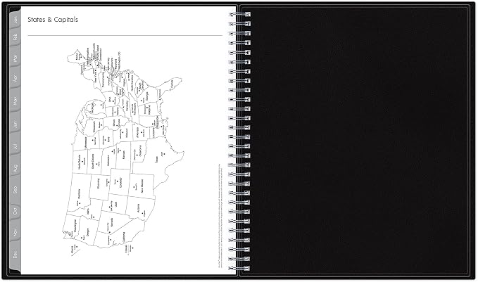 Blue Sky 2027 15-Month Monthly Planner Calendar, October 2026 - December 2027, 8” x 10”, Durable Faux Leather Cover, Laminated Tabs, Concealed Wirebound, Storage Pocket, Enterprise