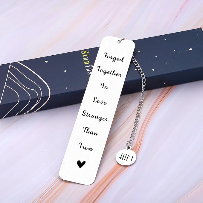 6 Year Anniversary Iron Gifts for Him Her Iron Gifts for 6th Anniversary Bookmark for Women Men 6th Valentines Day Gift from Wife Husband Boyfriend Girlfriend Couples Wedding Sixth Anniversarys