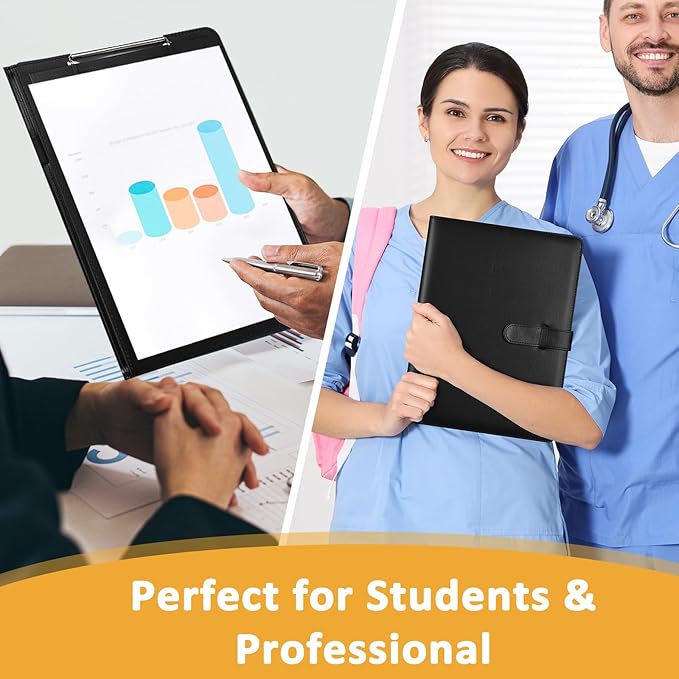 Padfolio Portfolio Clipboard Folder Pacific Mailer Resume Portfolio Folder Legal Document Organizer Legal Pad Holder for Interview School Business Office Conference