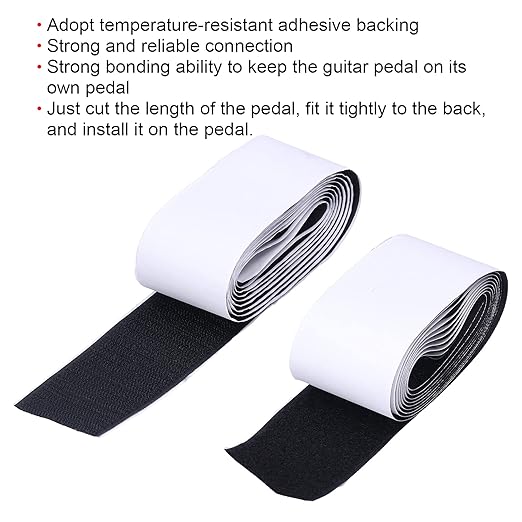 Hook and Loop Tape, Nylon Mounting Tap for Guitar Effect Pedal Board, 5cm x 2meters, Adhesive Backing (Hairy + Sloped)