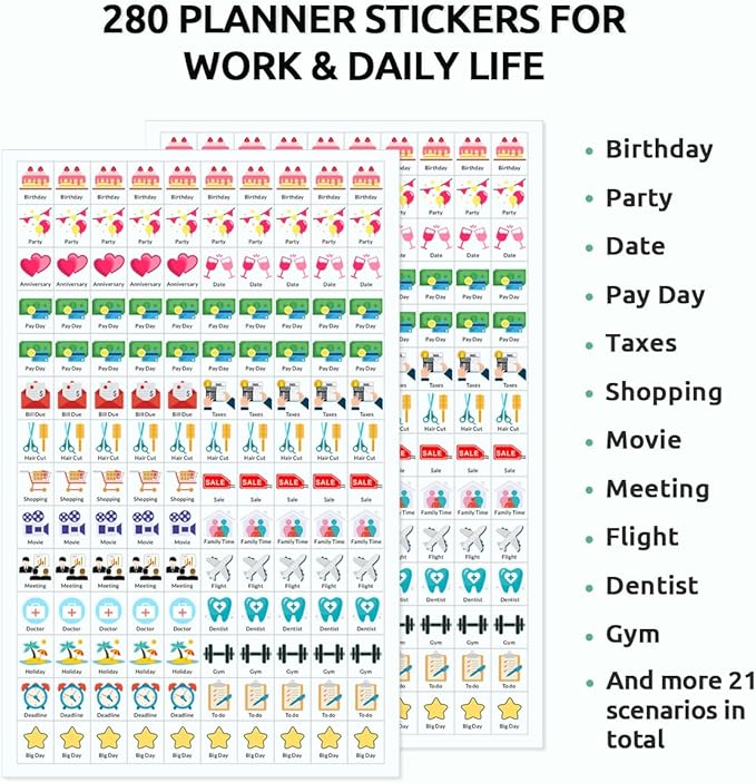 SKYDUE Wall Calendar 2025-2026, 18 Months Calendar from Jul. 2025 to Dec. 2026, 14.5 x 11.5 Holiday Theme Vertical Wall Calendar with 280 Planner Stickers