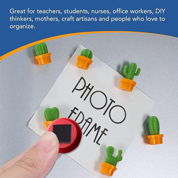DIYMAG Adhesive Magnetic Sheets - |Each 20x20x2mm| (110 PCS) Align Image with The Magnetics Sheet,Then,Tear Off The Protective Film to Stick The Images on Surface of Binder
