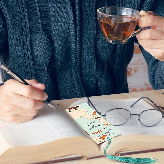 Fuyoooo 36 Sets Funny Bookmarks with Tassel Fun Bookmarks for Adults Can't Touch This Marks for Reading Bookworm Bookish Nerd Gifts for Female Friends Women Book Lovers Reading Present