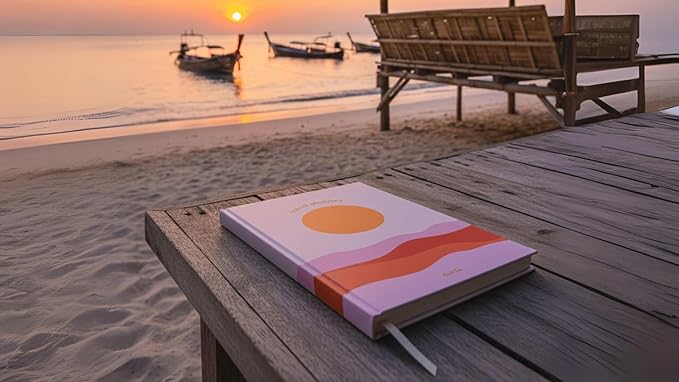 Yop & Tom Sunset Travel Planner - Vacation Planner with 6 Trips, Budget, Accommodations, Space for Journaling, Memories and More