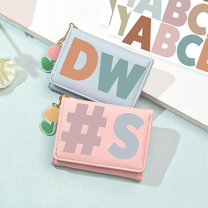 30 Sheets Letter Stickers 300 Pcs Large Bulletin Board Letters Set for Boho Classroom Decor,Vinyl Self Adhesive Alphabet ABC Stickers for Poster Board Mailbox Craft Home Door Wall Decor(2.5 Inch,Boho)