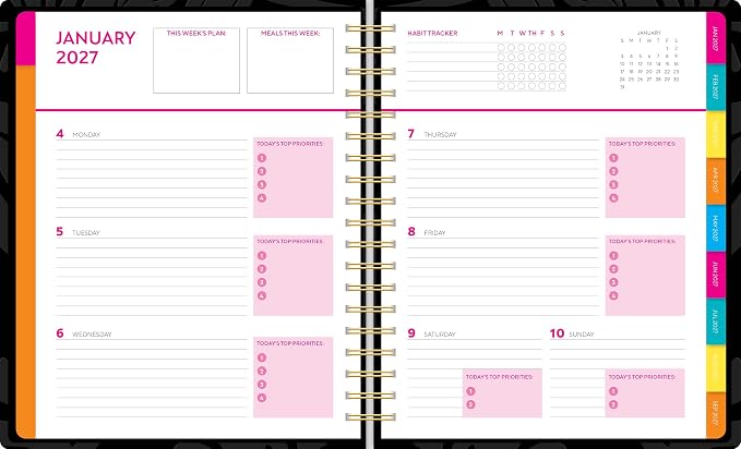 High Note 2027 Planner, 17-Month Weekly & Monthly Hardcover Planner: August 2026 to December 2027, 9" x 10", Organized AF with Notes, Lists & Reference Pages + Sticker Sheet
