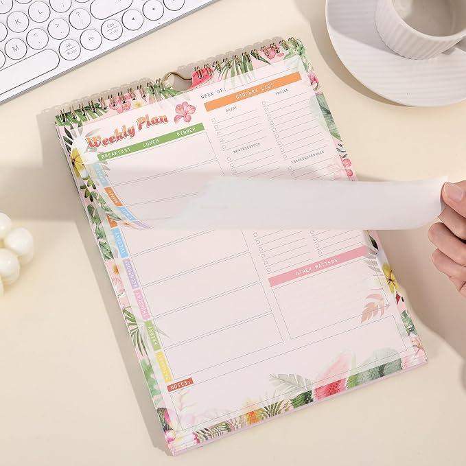 52-Week Meal Planner Notebook with Stickers β All-in-One Weekly Food Planner for a Whole Year, Includes Grocery Shopping Lists & Weekly Meal Plan Organizer for Healthy Eating, Meal Prep & Budgeting
