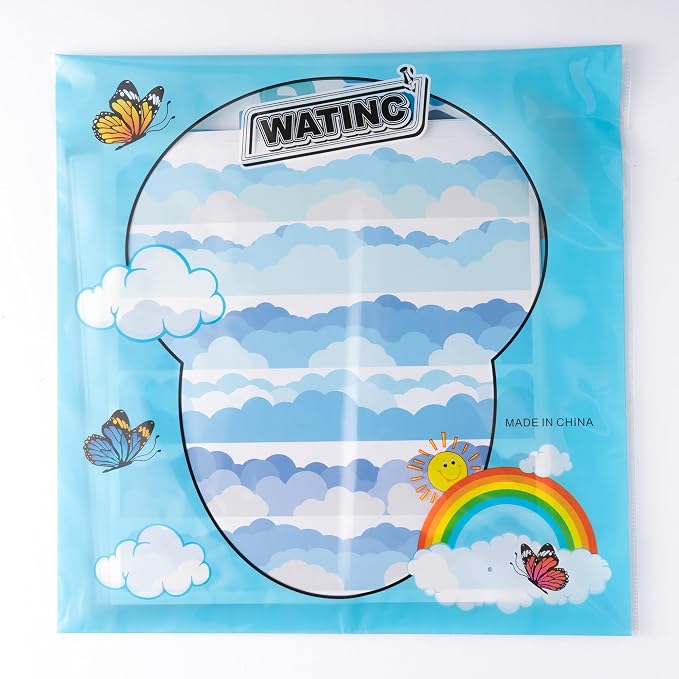 WATINC Science Fair Board Supplies, 96Pcs Back to School Self Adhesive Science Fair Project Set with 8 Letter Sticker 10 Presentation Subtitles, Bulletin Border Poster Decor for Classroom (Blue)